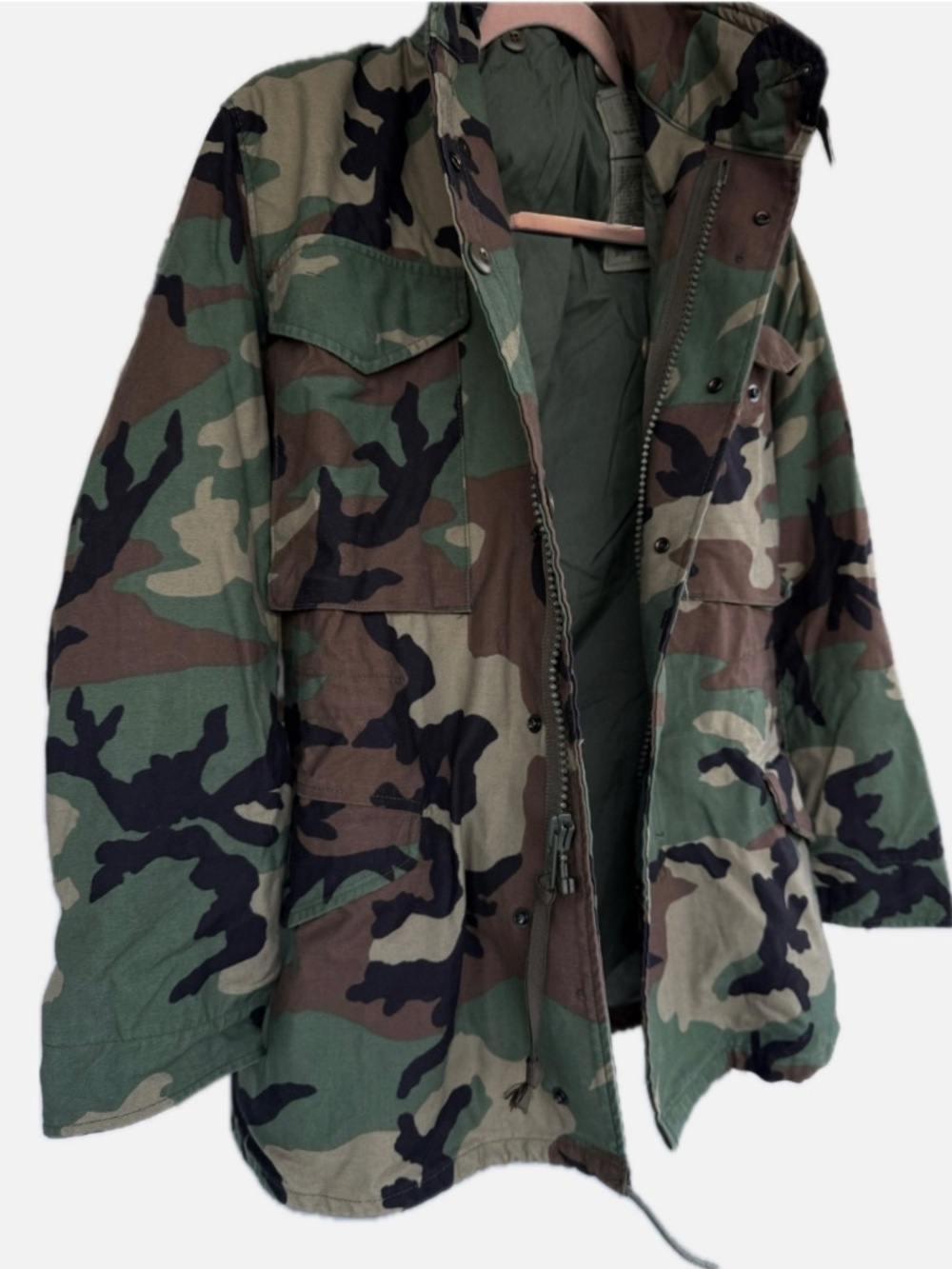 Woodland Camo Cold Weather Field Coat, XS Regular